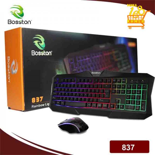 COMBO BOSSTON 837 GAMES WITH LED KEYS- MOUSE